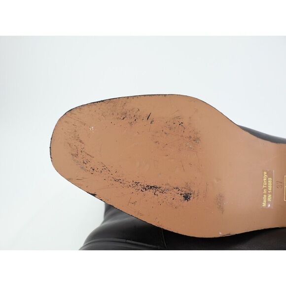 Bibi Lou Briana Western Boot Black Leather Size 37 7 Pull On Cowboy Ankle - Picture 13 of 16